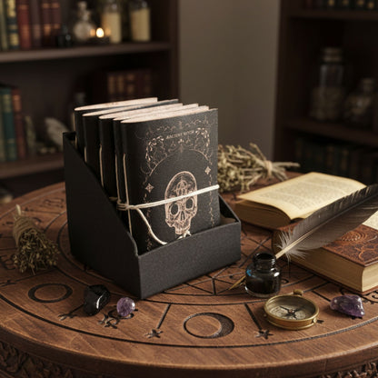 Verschiedene Hexenritual-Notizbücher - Leder (15,2 x 11,4 cm) - Vitrine