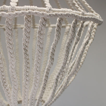 Grand lustre en macramé - Naturel