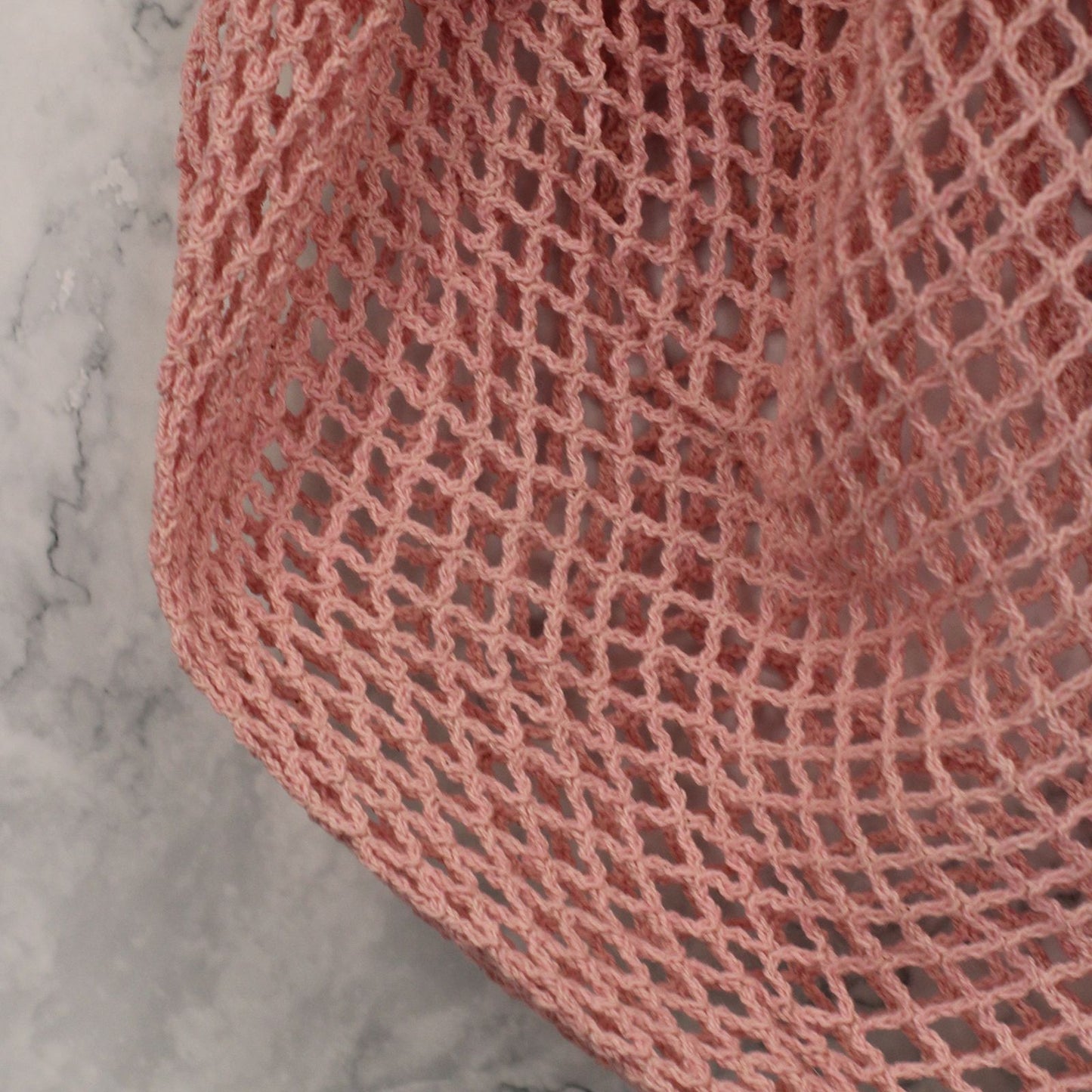 Bolsa de Malla de Algodón Puro - Rosa