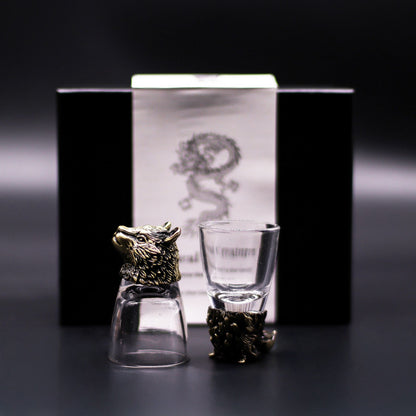 Geschenkset mit 6 Schnapsgläsern (50 ml) - Wild Forest Creatures - Antik Bronze