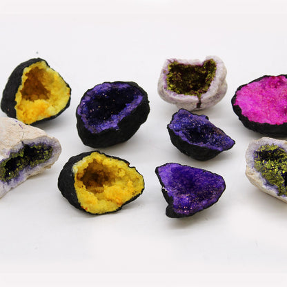 Geodas de calcita coloreada - Piedra Negra - Morado