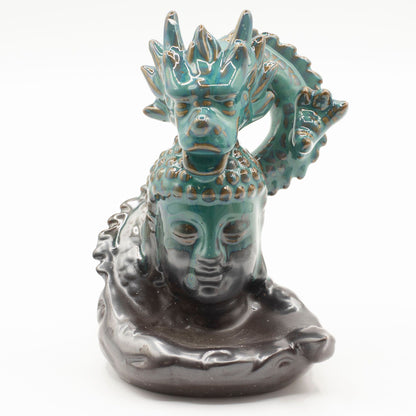 Brûleur d'encens à refoulement - Dragon sur Bouddha