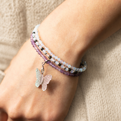 Conjunto de pulseras con piedras preciosas de ninfa espiritual - Luna llena