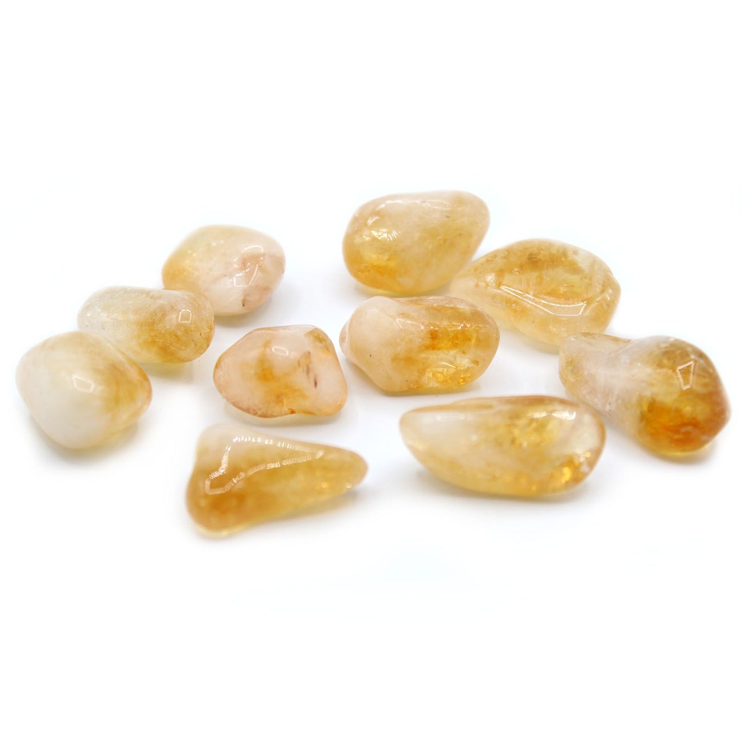 24 x L Trommelsteine ​​- Citrin - Brasilien