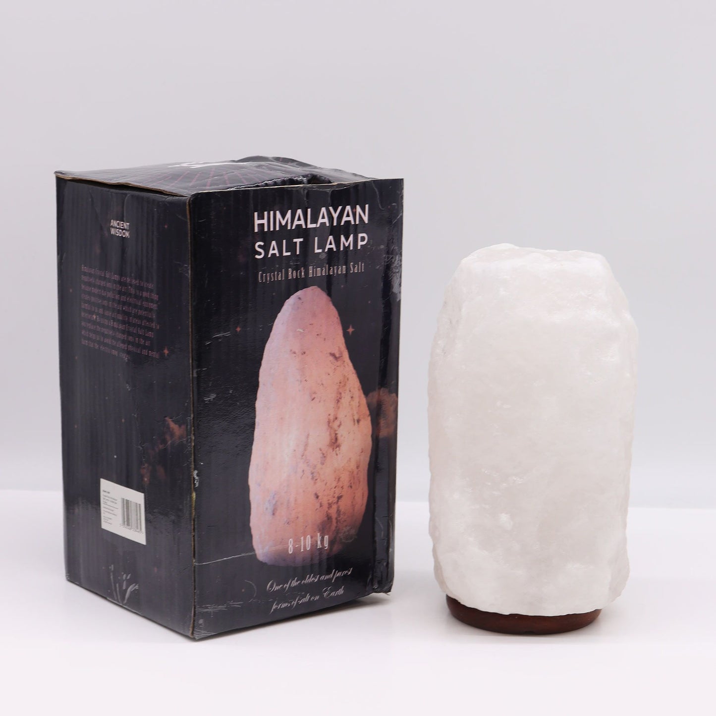 Lampe de sel de roche de l'Himalaya et base : environ 8 à 10 kg