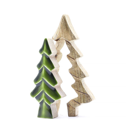 Perdu dans les bois - Petit arbre dans un arbre - Décoration en bois - 15x10cm