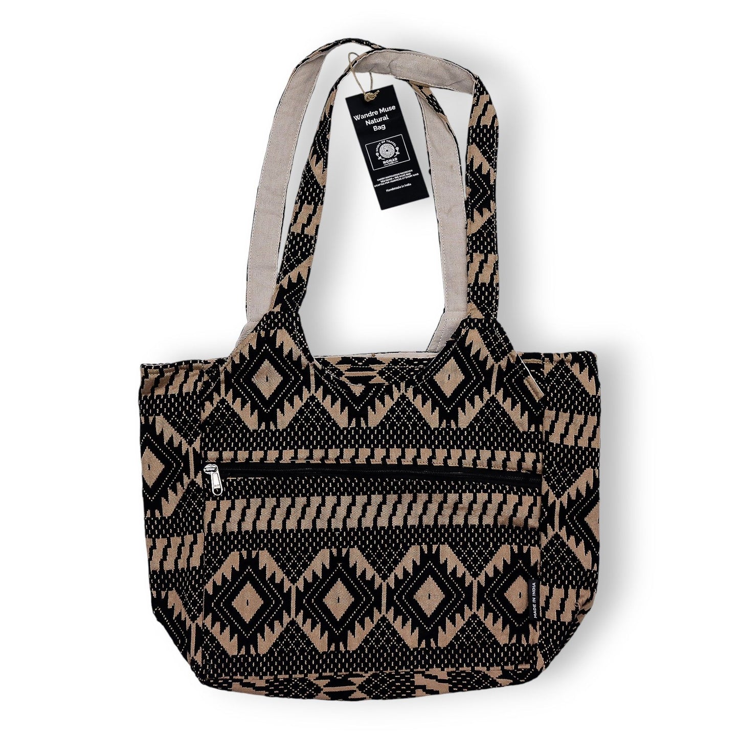 Taschen aus natürlichem Jacquard – Desert Loom – Wander Muse Tasche