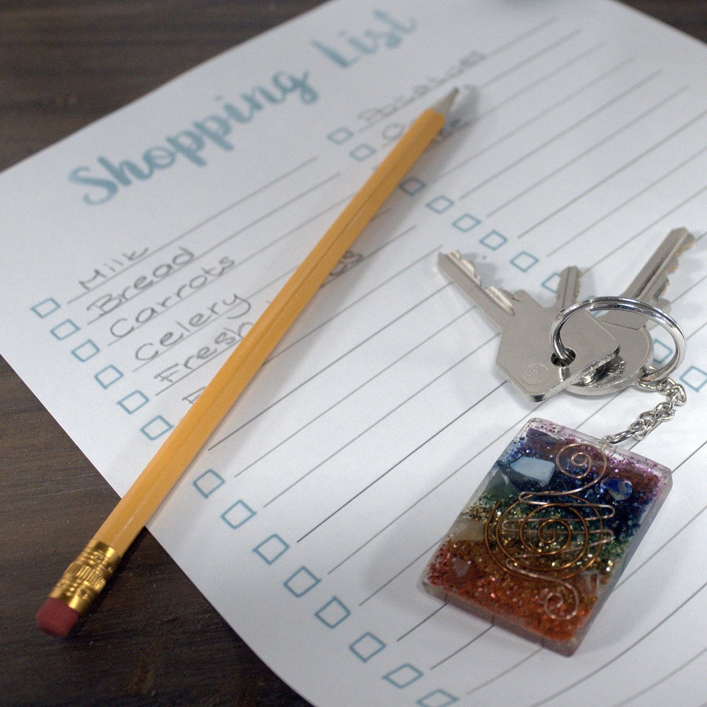 Porte-clés Orgonite Power - Tourmaline Home Protector