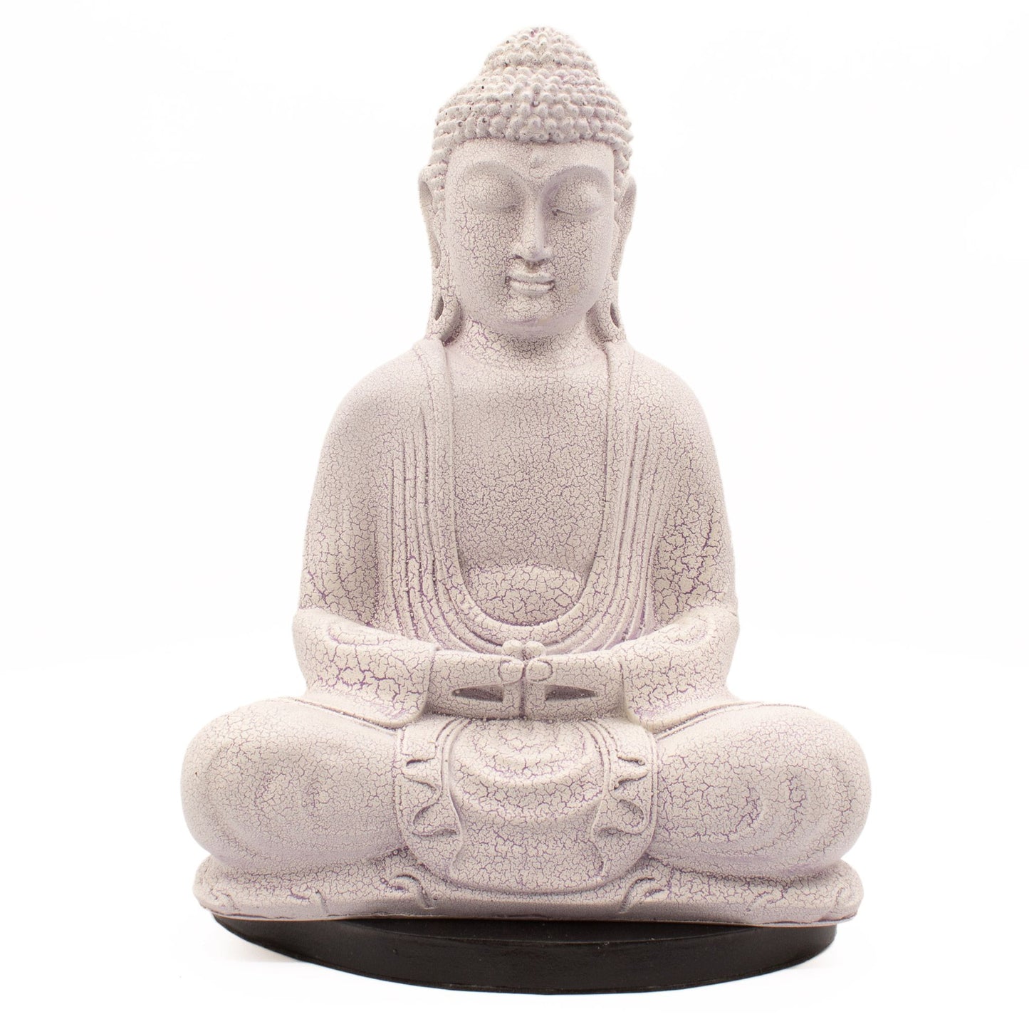 Meditación Buda Lámpara Lavanda Crackle - Soporte Oval