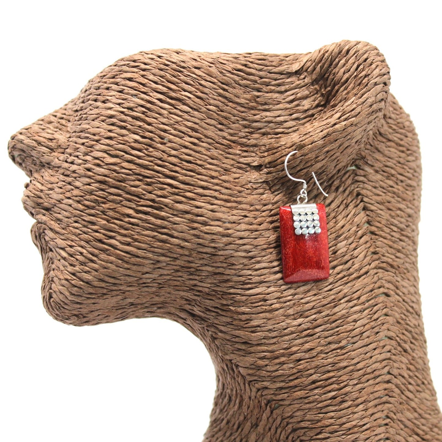 Pendientes Plata Coral Mini Discos