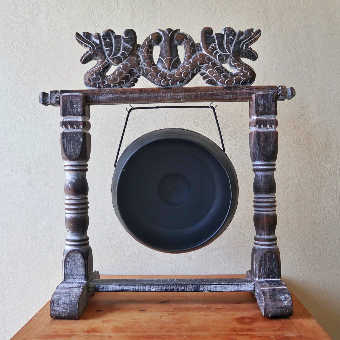 Pequeño Gong de Meditación con Soporte - 25cm - Negro