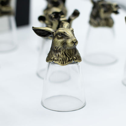 Vasos de chupito Bottom Up (25ml) - Bosque y Criaturas Místicas - Bronce Antiguo