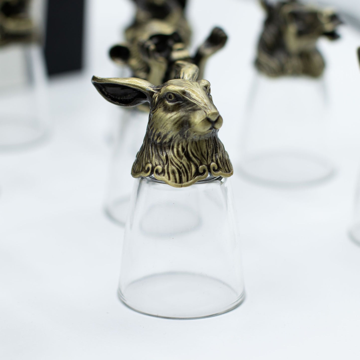Vasos de chupito Bottom Up (25ml) - Bosque y Criaturas Místicas - Bronce Antiguo