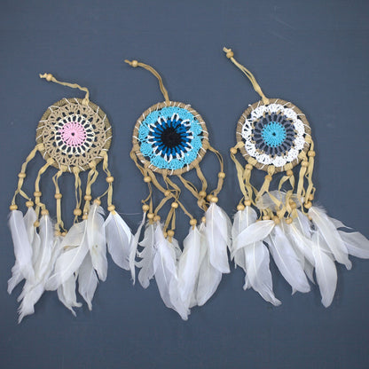 Blue Macramé Dreamcatcher 9cm Assorted Colors