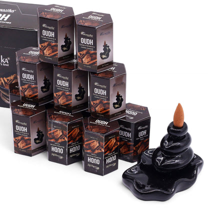 Paquete de 10 Incienso Masala Backflow - Oudh