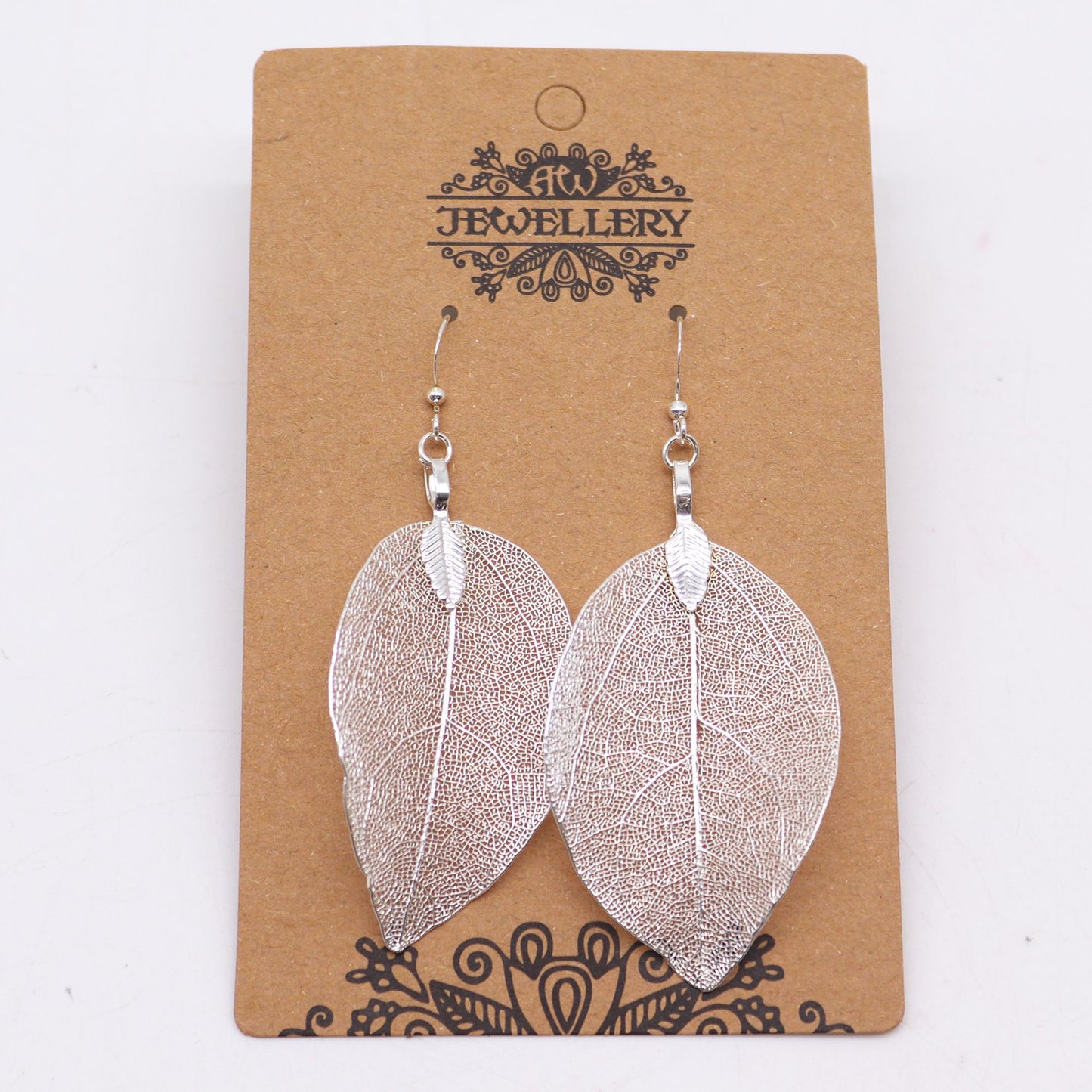 Pendientes Hoja en Plata