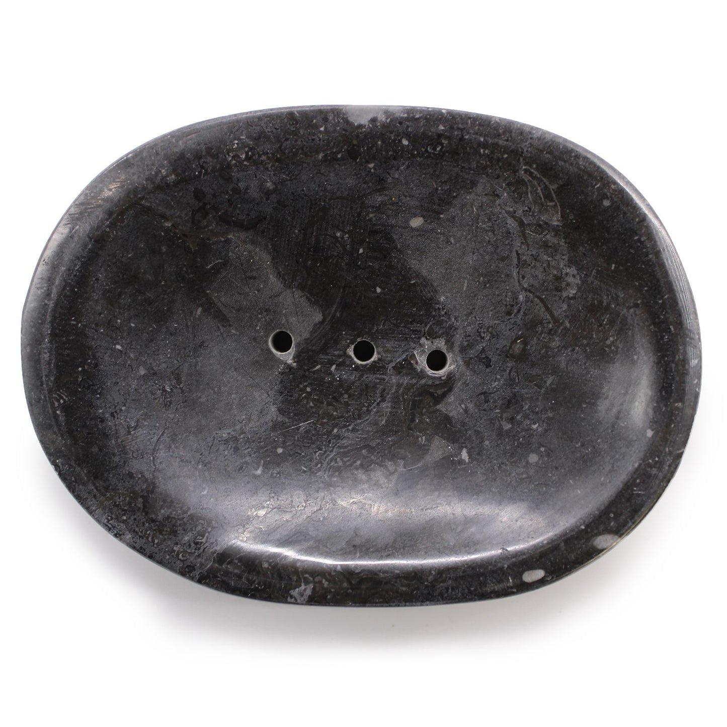 Porte-savon ovale classique en marbre noir