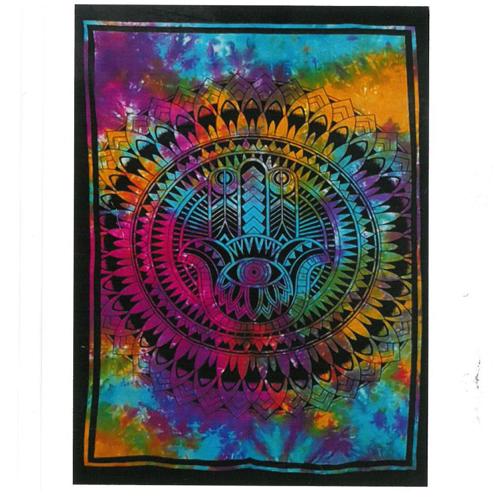 Arte Pared Algodón Mano de Hamsa