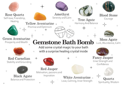 Bomba de Baño de Piedras Preciosas - Blanca y Violeta