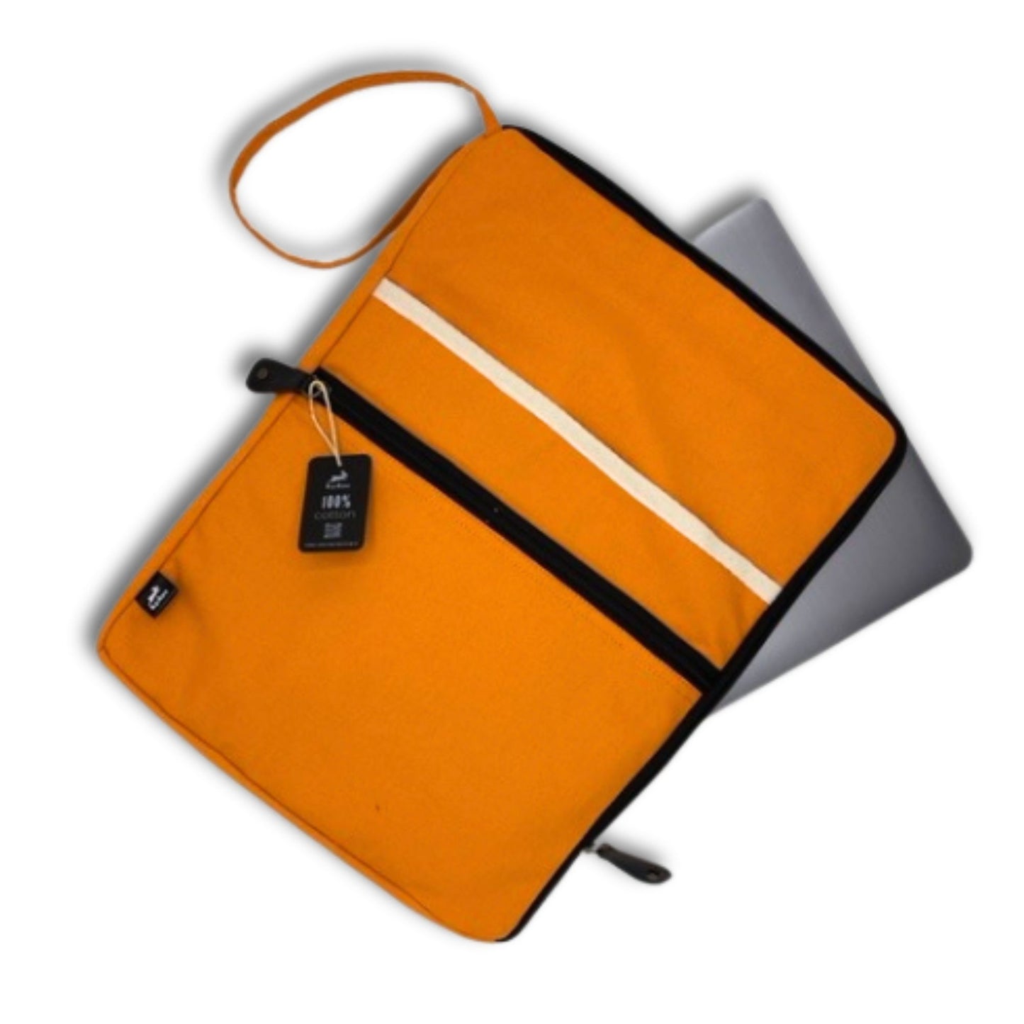 Grande housse en toile pour ordinateur portable - Orange