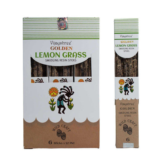 Palitos de resina para sahumar de hierba limón dorada - 30 g