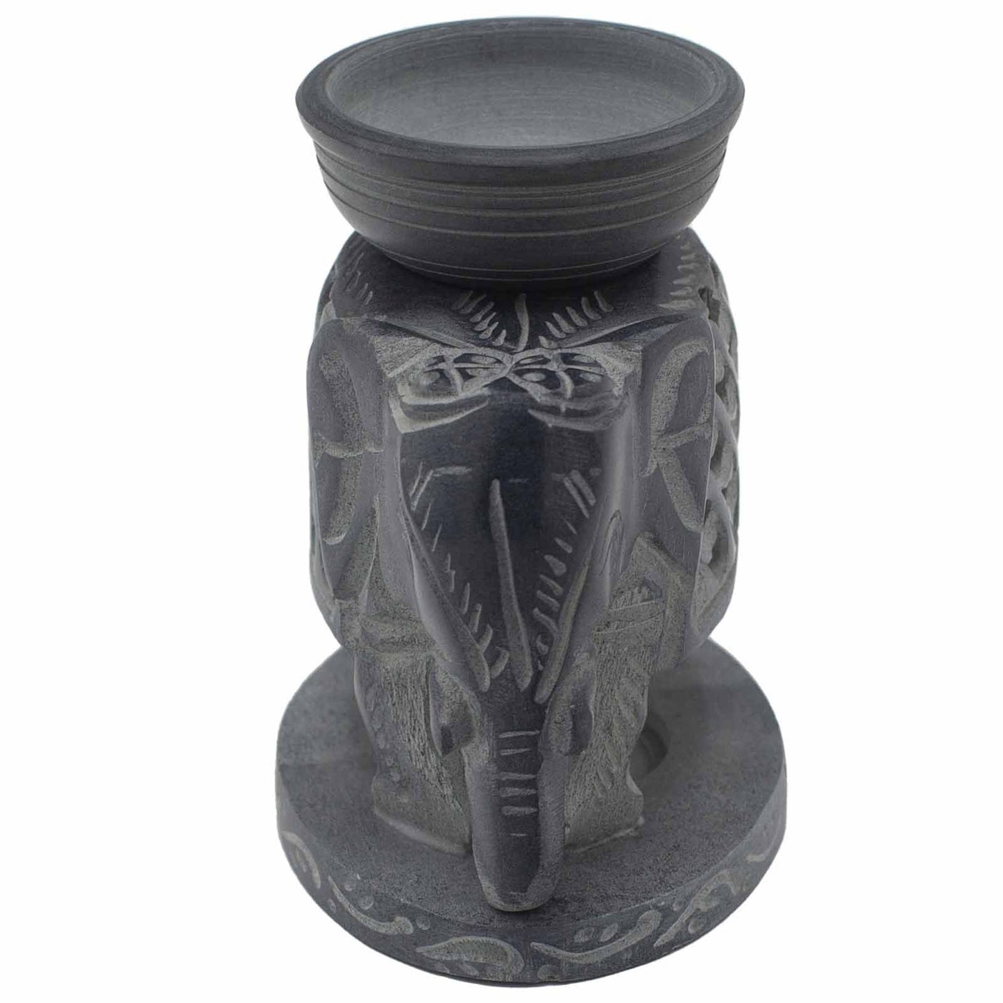 Quemador de aceite de esteatita 10,5 cm - Elefante de pie