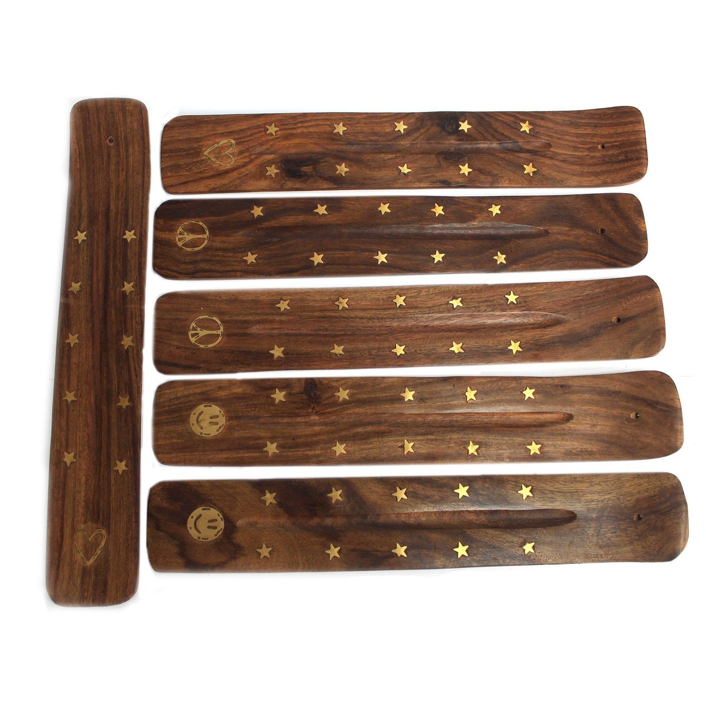 Assortiment de cendriers épais Love Peace Joy