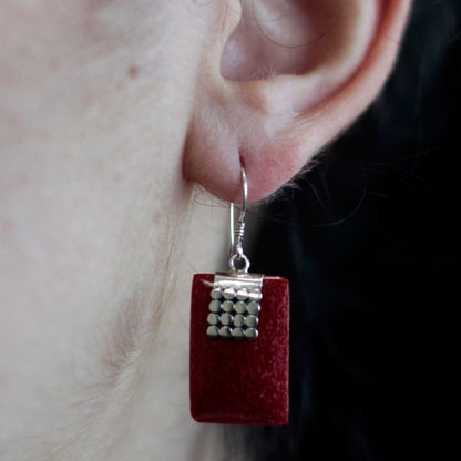 Pendientes Plata Coral Mini Discos