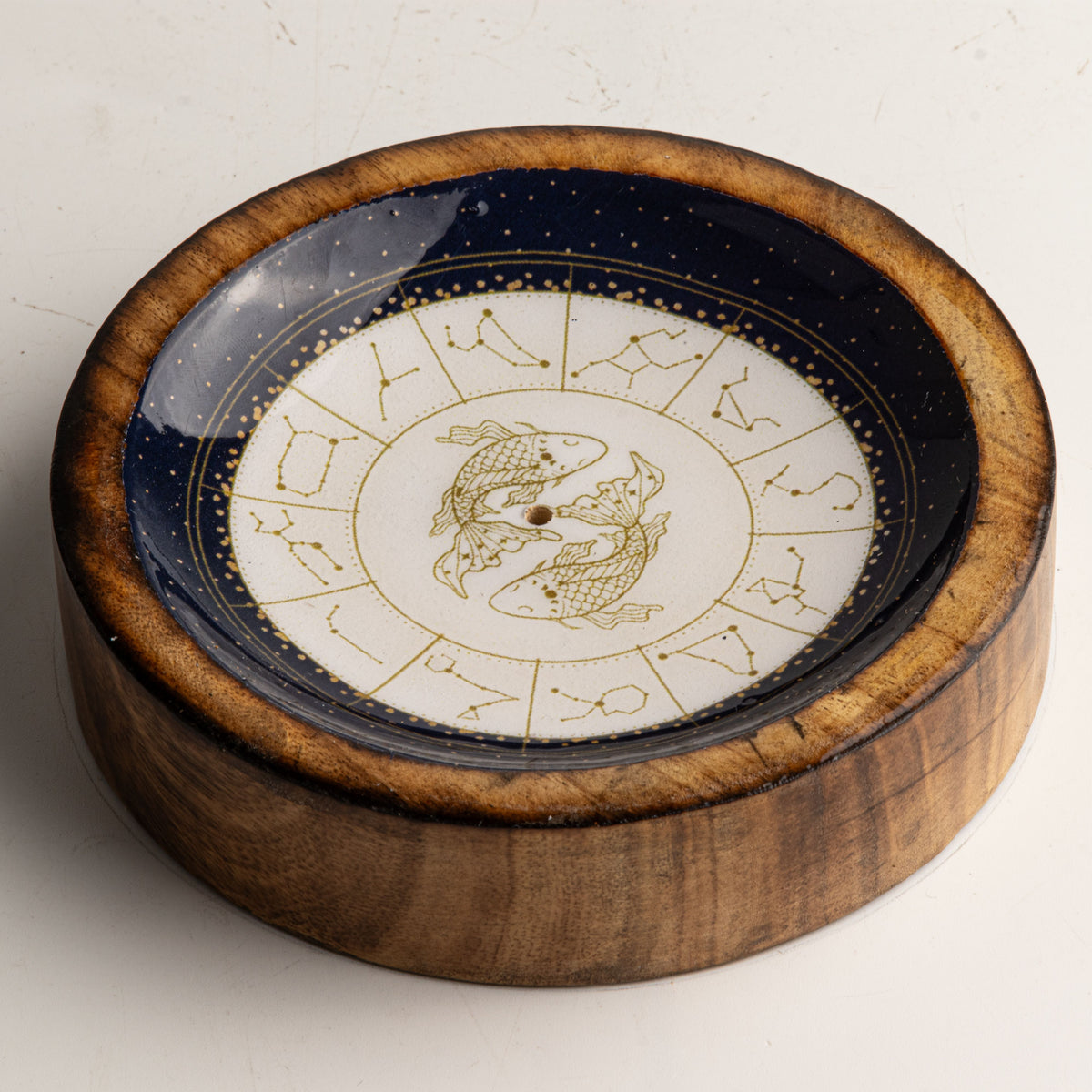 Mini cuenco y soporte para varitas de incienso Signo del Zodiaco – Piscis