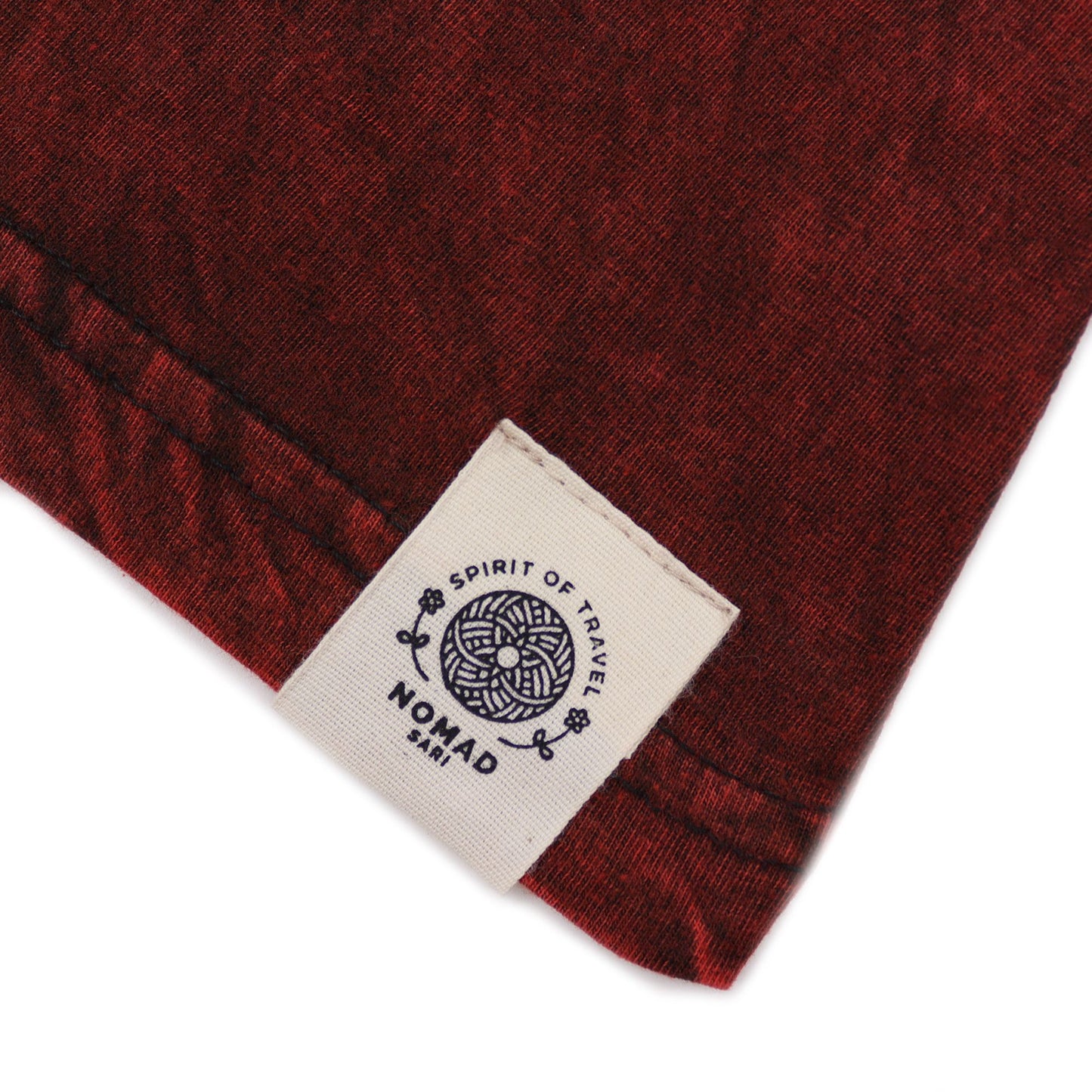 Kleines Nomad Sari T-Shirt – Mandala – Granatrot