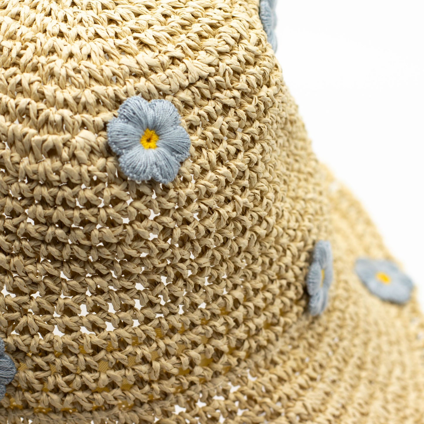 Nomad Sari Chapeau de paille à bord flexible pour le soleil - Café et Daiseys