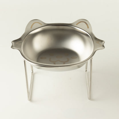 Cuencos para comida PAW - Tazón único para gato con soporte - Acero inoxidable (304)