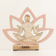 Yoga Mujer de Madera - Flor de Loto - Rosa empolvado - Amor