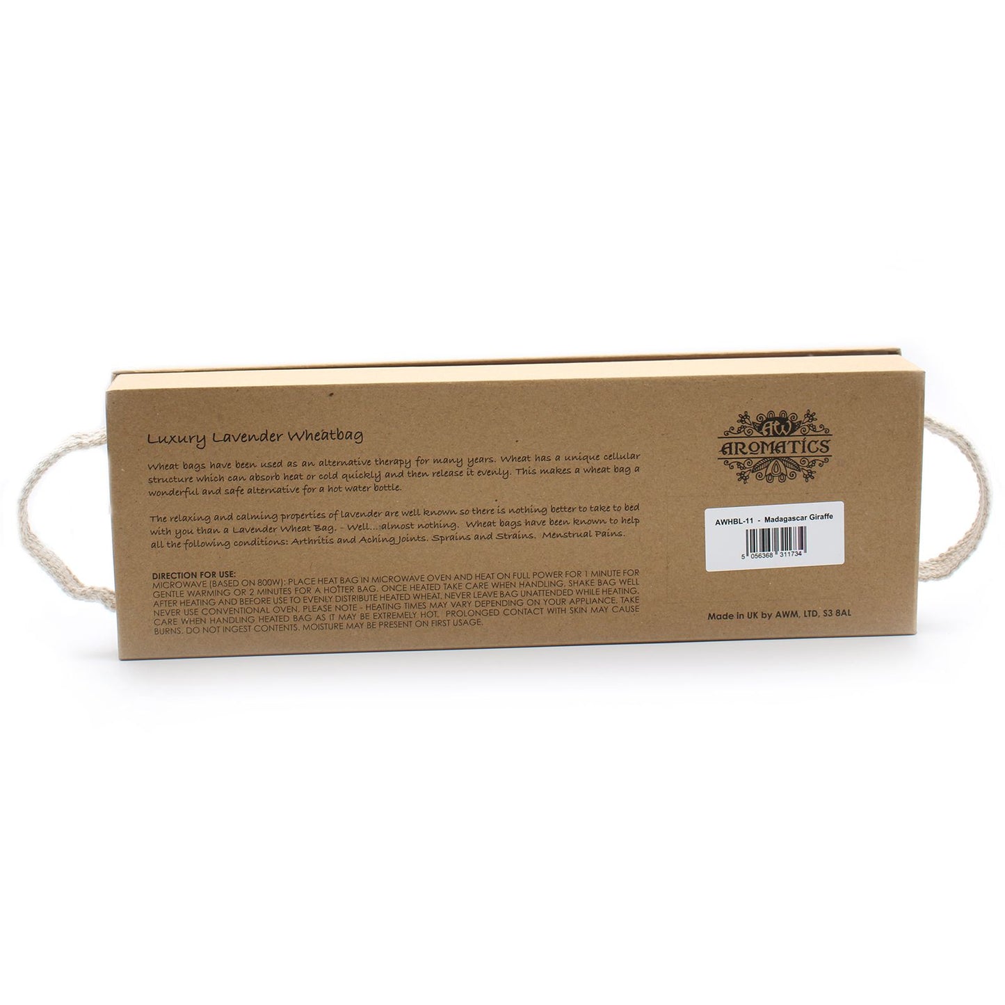 Bolsa de Trigo de Lavanda en Caja de Regalo - Jirafa de Madagascar