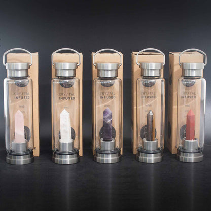 Minéral en bouteille - Jaspe rouge revigorant - Obélisque