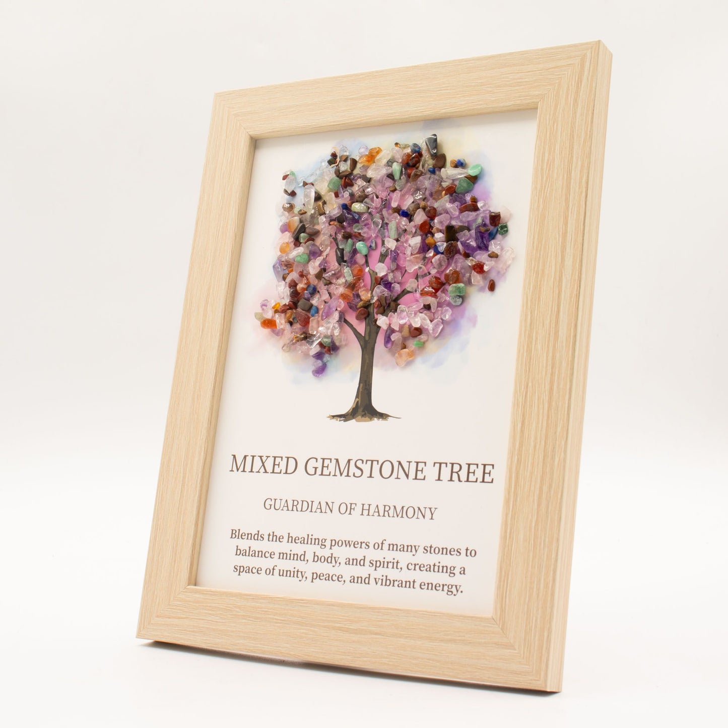 Imagen de piedra preciosa - Árbol de la Vida - Multicolor  (20x14.7x1cm)