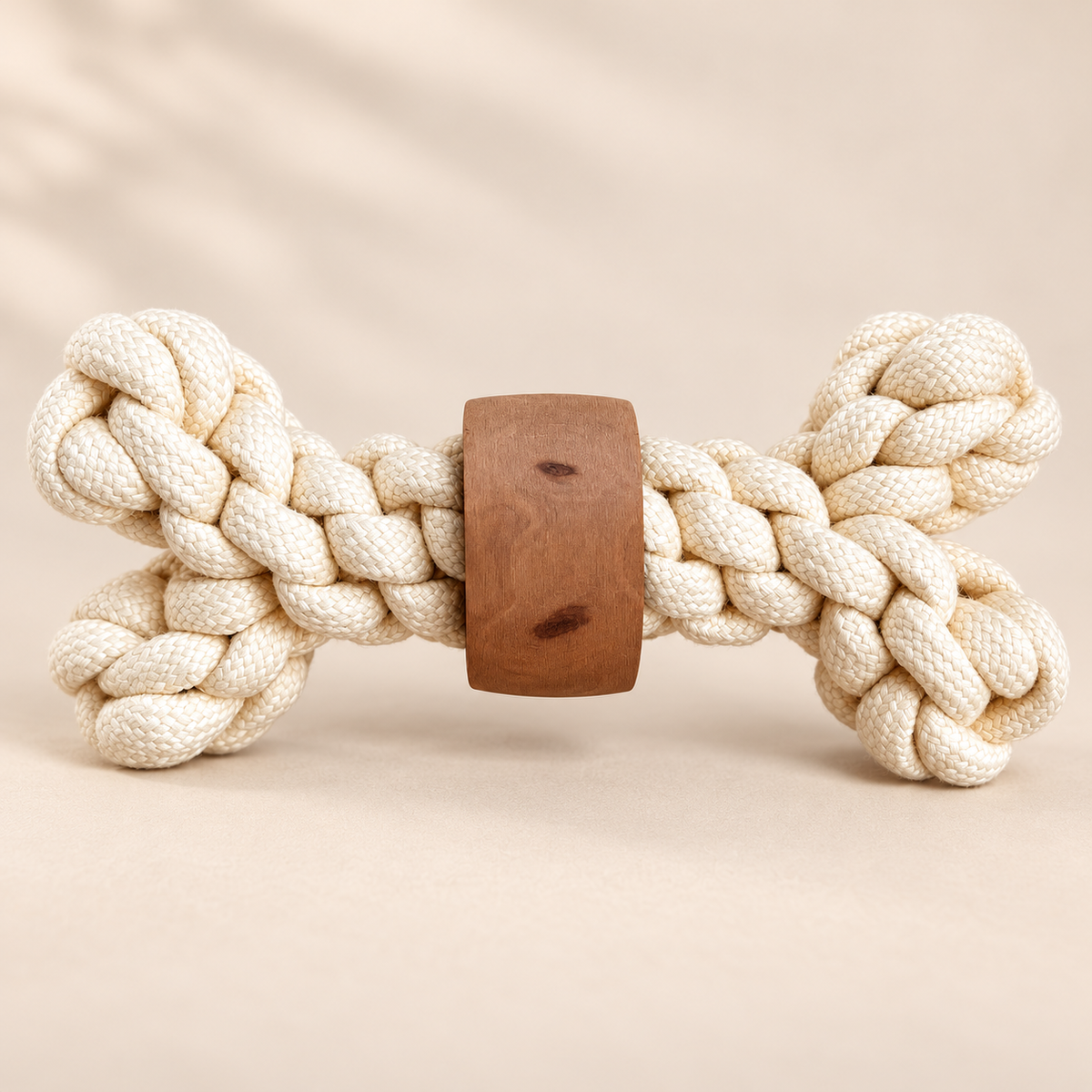 Juguetes PAW para mascotas – Mordedor de madera de café Power Knot Bone