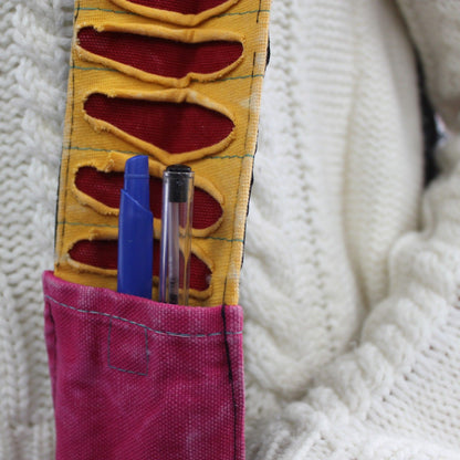 Ethnische Tasche im Hippie-Stil - Lila / Spirale