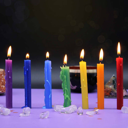 Conjunto de 7 velas - 7 Chakras