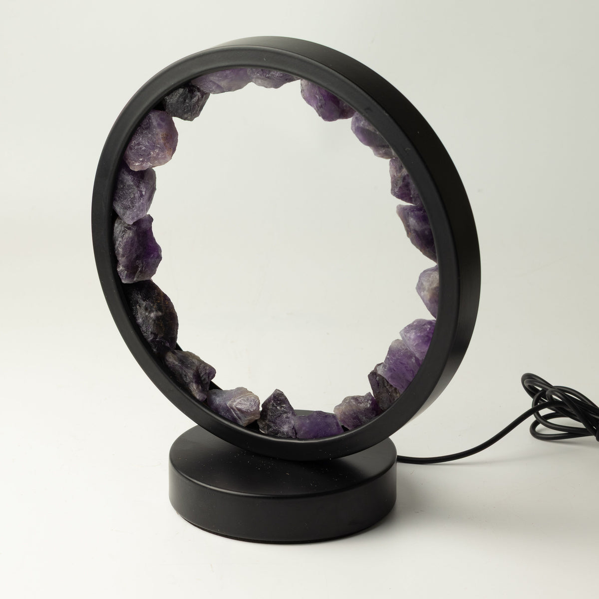 Lámpara Halo de Piedras Preciosas - Espíritu Zen - Amatista