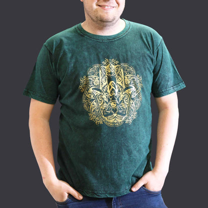 T-shirt Sari Nomade Extra Large - Hamsa - Vert