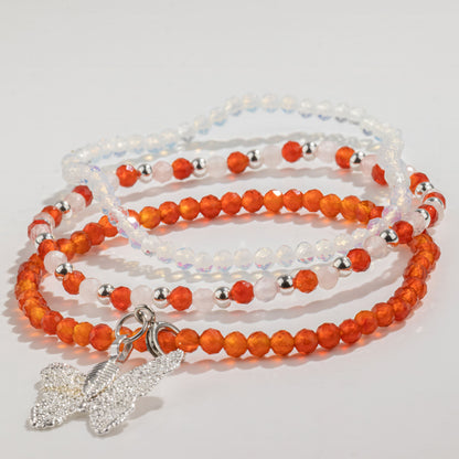 Conjunto de pulseras con piedras preciosas del Espíritu Ninfa - Luna de Sangre