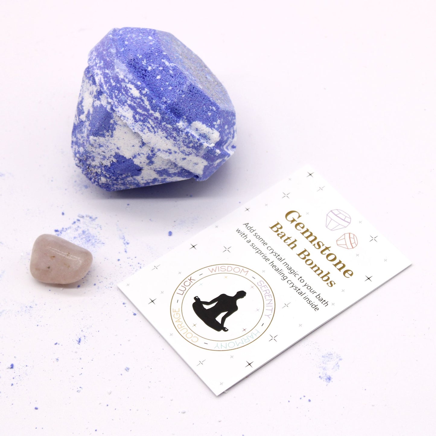 Bomba de Baño de Piedras Preciosas - Blanca y Roja