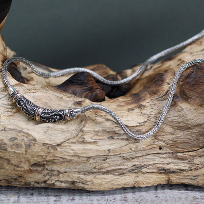 Collar Plata y Oro Tribal