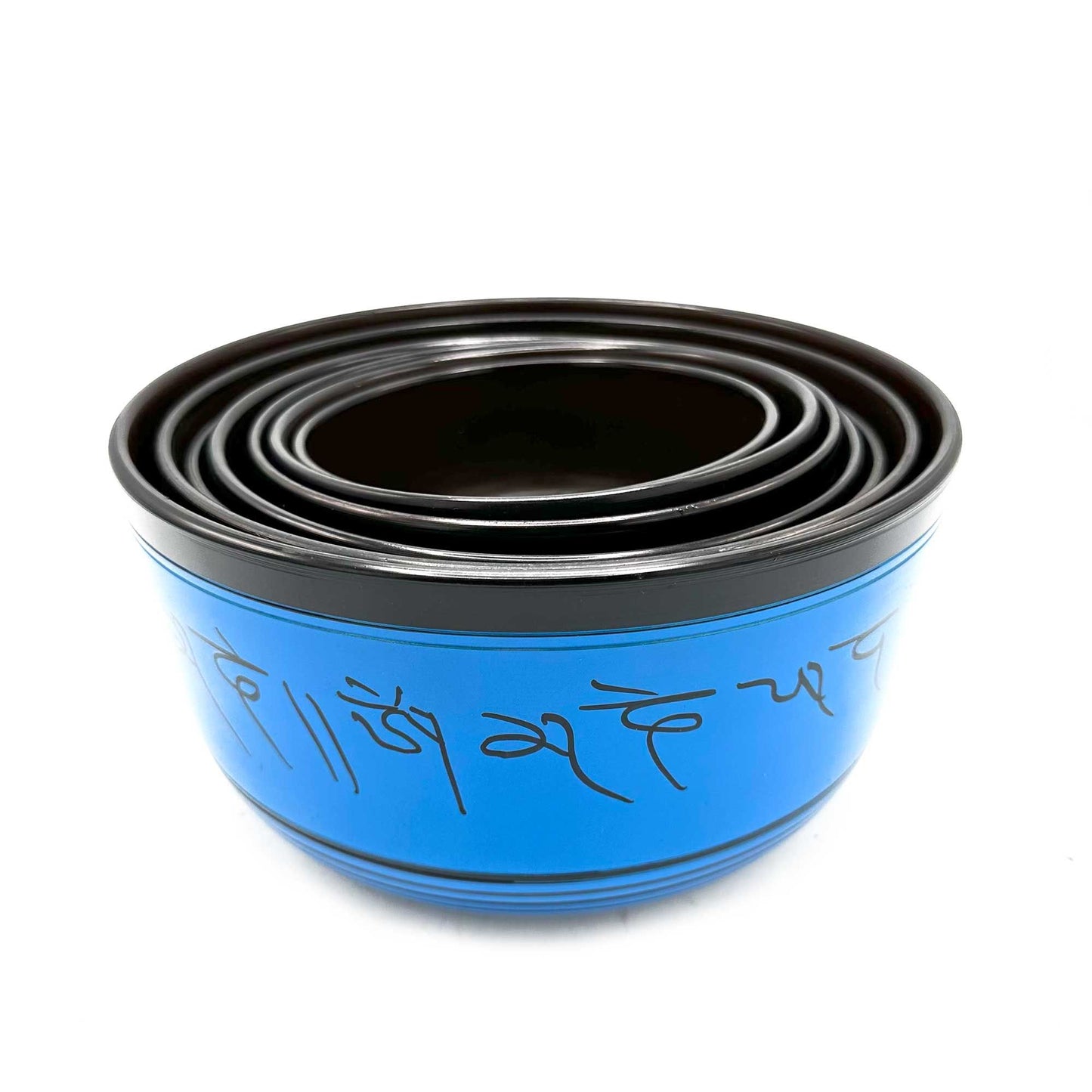 Ensemble de sept petits bols chantants tibétains chakra (14-22 cm)