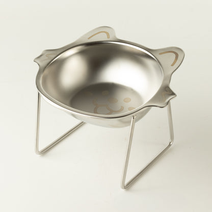 Cuencos para comida PAW - Tazón único para gato con soporte - Acero inoxidable (304)