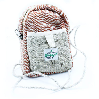 Hanf-Handytasche mit Seil - Zufällige Farbe