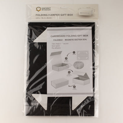 Caja de regalo plegable - cesta mediana  (24x18.2x8cm) - Negro