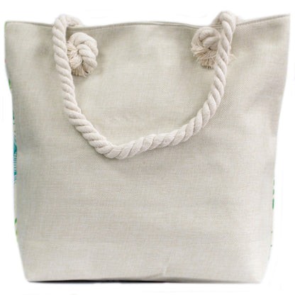 Bolso Shopper Asa Cuerda Tropical Piñas
