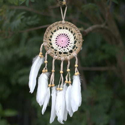 Traumfänger-Makramee Pink 12cm (verschiedene Farben)